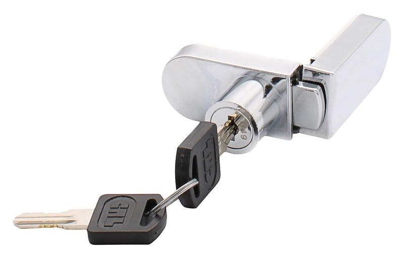 CRL Chrome No-Drill Showcase Lock - Keyed Alike